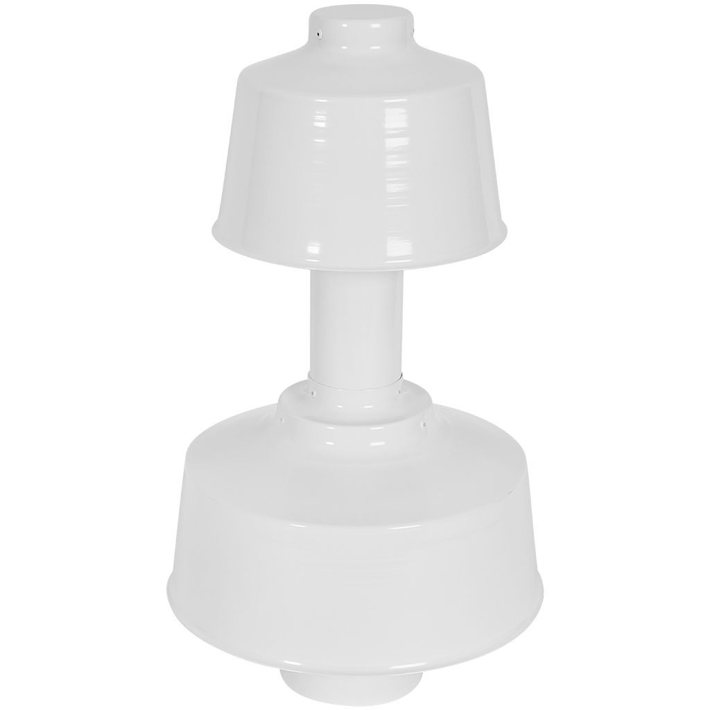 RCA-6010-700334 ROMMER Оголовок с ветрозащитой традиционный D60(п)/100(п) (алюминий) БЕЛЫЙ однонаправл. — фото, характеристики