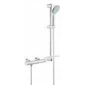 Термостатический смеситель для душа GROHE Grohtherm 1000 Cosmopolitan New с душевым гарнитуром (штанга 600 мм), хром (34286002) — фото, характеристики, купить в EJSK-CLIMBO