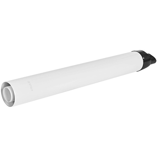 STOUT SCR-8610-000851 STOUT Горизонтальный проход через стену с наконечником конденсац. коакс. D60(п)/100(п), L850 (без декоративных накладок, рабочая длина 730мм) — фото, характеристики
