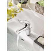 Смеситель для раковины GROHE Eurostyle new с донным клапаном, хром (33558003) — фото, характеристики, купить в EJSK-CLIMBO