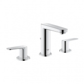 Смеситель для раковины GROHE Europlus на 3 отверстия с донным клапаном, 20301000 — фото, характеристики, купить в EJSK-CLIMBO