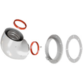RCA-6010-240190 Начальный участок 90 гр. 60/100 в комплекте фланец — фото, характеристики, купить в EJSK-CLIMBO