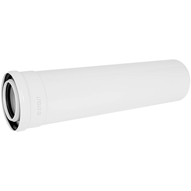 STOUT SCR-8012-000500 STOUT Удлинитель дымохода конденсац. коакс. D80(п-м)/125(п-м), L500 — фото, характеристики