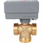 STOUT Компактный 3-Ходовой зональный клапан, сервопривод 230V, с кабелем 1м., НР 1 1/4" — фото, характеристики, купить в EJSK-CLIMBO