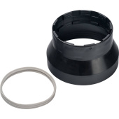 STOUT Элемент дымохода адаптер пластиковый DN101/133, для гермитизации терминала при проходе через крышу — фото, характеристики, купить в EJSK-CLIMBO