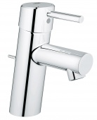 Смеситель для раковины GROHE Concetto с донным клапаном, низкий излив, 32204001 — фото, характеристики, купить в EJSK-CLIMBO