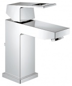 Смеситель для раковины GROHE Eurocube с донным клапаном и низким изливом, 23127000 — фото, характеристики, купить в EJSK-CLIMBO