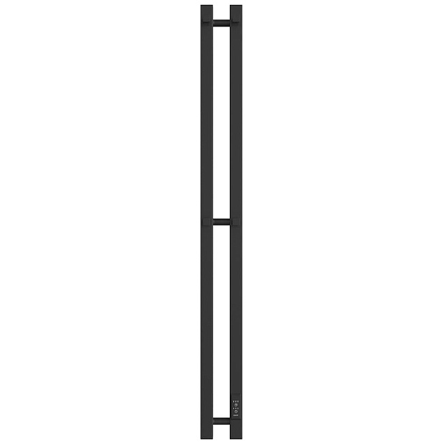 Полотенцесушитель STOUT электрический ROCK quadro 120*08 Черный матовый 2 опоры — фото, характеристики