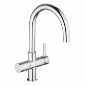Смеситель для кухни GROHE Blue с высоким изливом для водопроводной и фильтрованной воды, хром (33251000) — фото, характеристики, купить в EJSK-CLIMBO