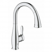Смеситель для кухни GROHE Parkfield с выдвижным изливом/лейкой, хром (30215001) — фото, характеристики, купить в EJSK-CLIMBO