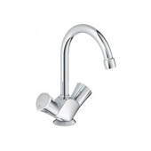 Смеситель для раковины GROHE Costa L с донным клапаном и высоким С-изливом, 21375001 — фото, характеристики, купить в EJSK-CLIMBO