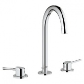 Смеситель для раковины GROHE Concetto на 3 отверстия с донным клапаном, 20216001 — фото, характеристики, купить в EJSK-CLIMBO