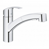 Смеситель для кухни GROHE Eurosmart с выдвижным изливом, низкий излив, хром (30305000) — фото, характеристики, купить в EJSK-CLIMBO