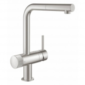 Смеситель для кухни GROHE Blue Pure Minta с функцией очистки водопроводной воды, суперсталь (31721DC0) — фото, характеристики, купить в EJSK-CLIMBO