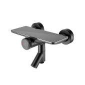 Смеситель для ванны с управлением Push Control черный матовый Shelfy IDDIS — фото, характеристики, купить в EJSK-CLIMBO