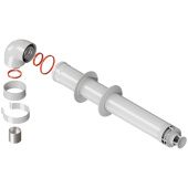 RCA-6010-210900 Комплект дымохода СТАНДАРТ 60/100 - 900мм  хомут в комплекте + втулка D60 L-50 — фото, характеристики, купить в EJSK-CLIMBO