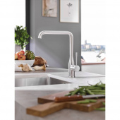 Смеситель для кухни GROHE Essence+ с высоким изливом, суперсталь (30269DC0) — фото, характеристики, купить в EJSK-CLIMBO