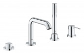 Смеситель для ванны GROHE Essence+ на 4 отверстия с душевым гарнитуром и изливом (на бортик ванны), 19578001 — фото, характеристики, купить в EJSK-CLIMBO
