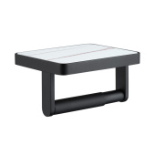 Бумагодержатель с полкой со вставкой из белого камня, латунь, On-X, черный матовый, IDDIS — фото, характеристики, купить в EJSK-CLIMBO