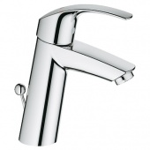 Смеситель для раковины GROHE Eurosmart с донным клапаном, средний излив, 23322001 — фото, характеристики, купить в EJSK-CLIMBO