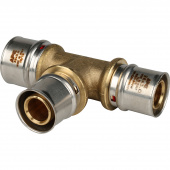 STOUT Тройник переходной 32х26х26 для металлопластиковых труб прессовой (SFP-0005-322626) — фото, характеристики, купить в EJSK-CLIMBO