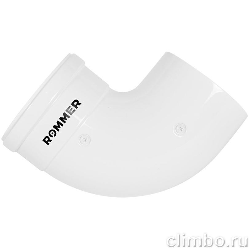 Отвод промежуточный ROMMER INOX Line традиционный коаксиальный D60/100, 90 гр. (мама/папа) — фото, детали конструкции