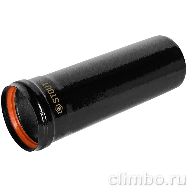 STOUT Удлинитель дымохода традиц. D80(п-м), L250, ЧЕРНЫЙ — фото, детали конструкции