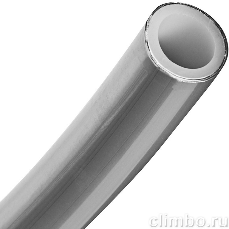 Труба стабильная ROMMER 32х4,7 (бухта 50 метров) PE-Xa/Al/PE-RT, серая — фото, детали конструкции
