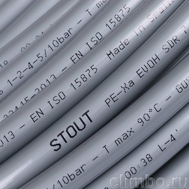 PEX-a труба STOUT 16х2,2 из сшитого полиэтилена — фото, детали конструкции