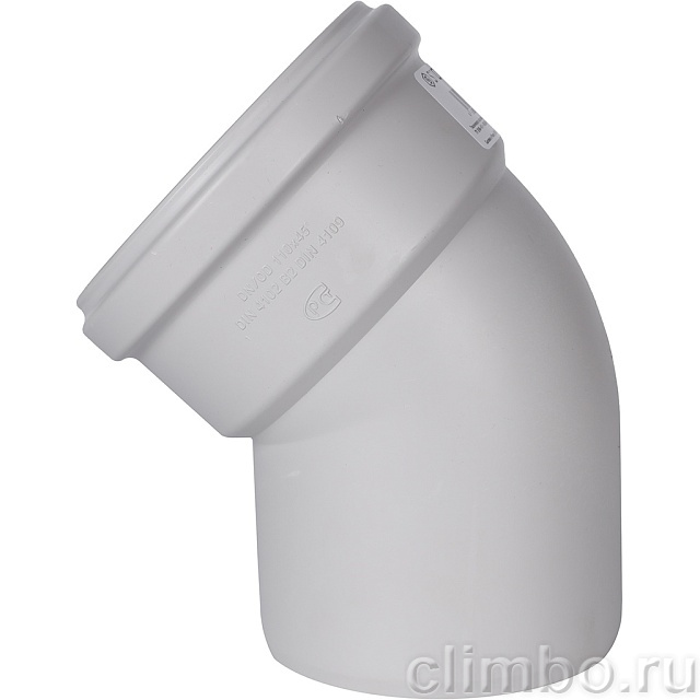 Отвод канализационный бесшумный STOUT D110х45° — фото, детали конструкции