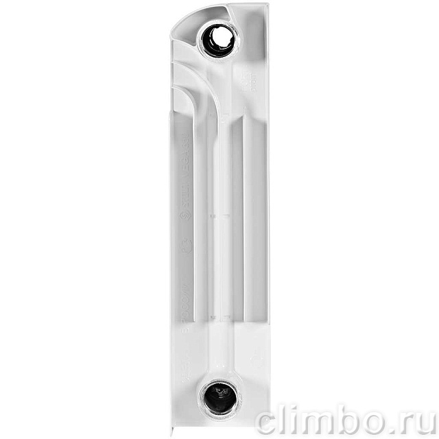Радиатор биметаллический STOUT VEGA 350 8 секций боковое подключение (белый RAL 9016) — фото, детали конструкции