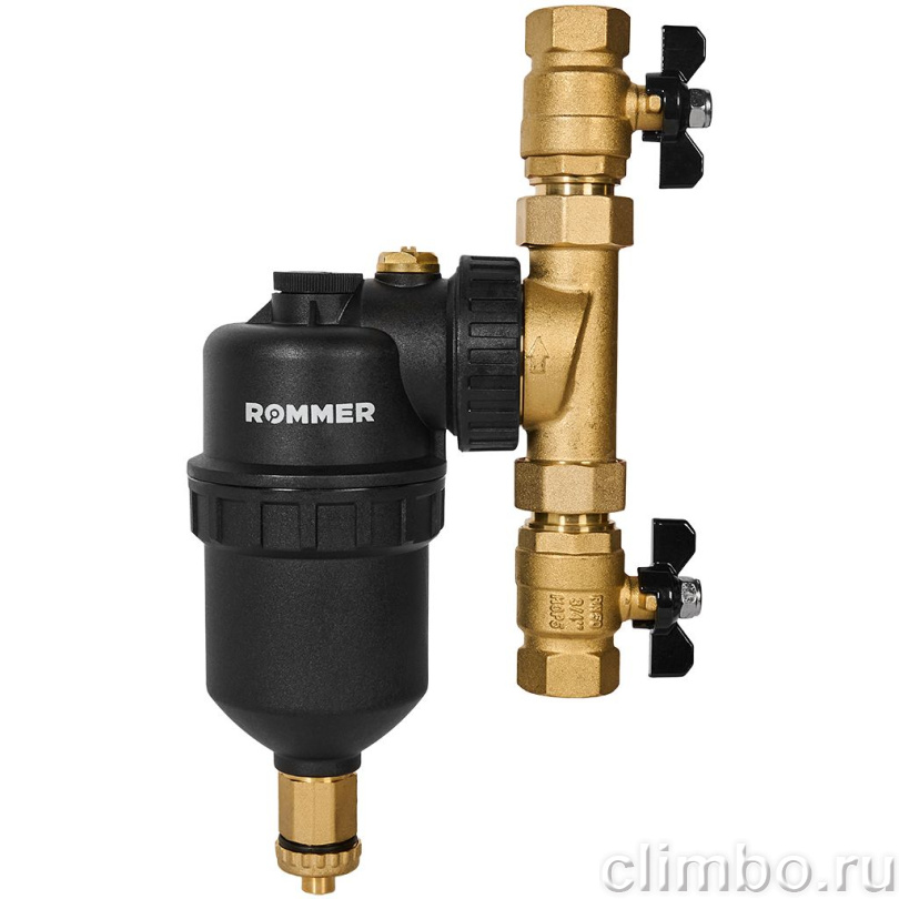 Магнитный сепаратор шлама ROMMER поворотный, ВР 3/4 корпус- композит — фото, детали конструкции