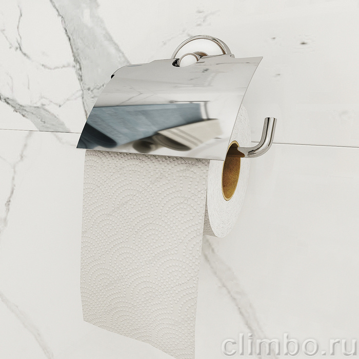 Держатель для туалетной бумаги с крышкой, латунь, Calipso, IDDIS, CALSBC0i43 — фото товара