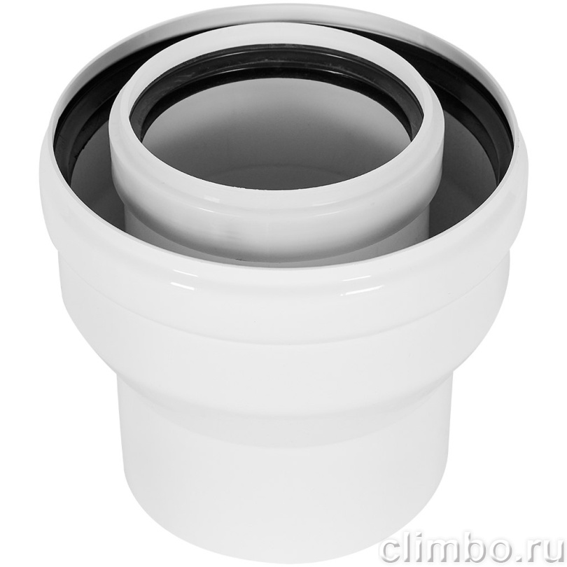 Переход ROMMER с O60/100 на O80/125 конденсационный — фото, детали конструкции