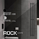 Полотенцесушитель STOUT электрический ROCK quadro 120*08 Черный матовый 2 опоры — фото, детали конструкции