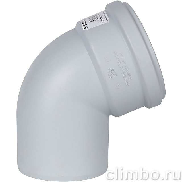 Отвод канализационный бесшумный STOUT D110х67° — фото, детали конструкции