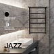 Полотенцесушитель STOUT электрический JAZZ quadro 80*50 Черный матовый с полкой — фото, детали конструкции