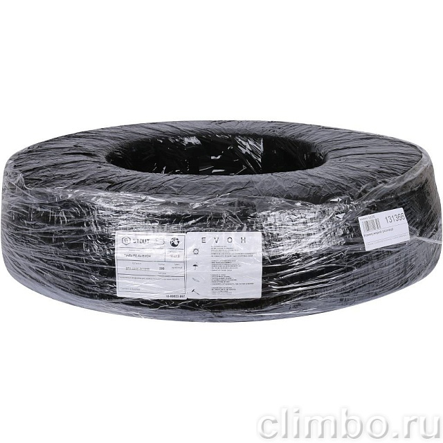 PEX-a труба STOUT 16х2,0 (бухта 100 метров) из сшитого полиэтилена с кислородным слоем, красная — фото, детали конструкции