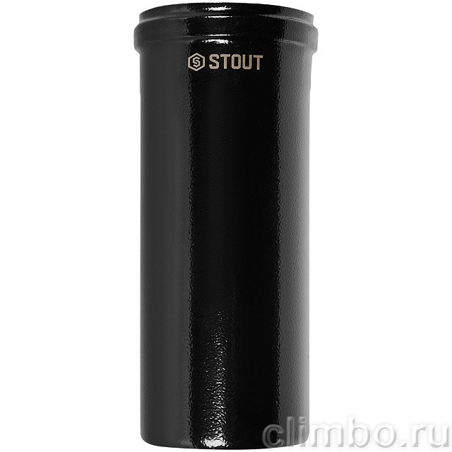 STOUT Удлинитель дымохода традиц. коакс. D60(п-м)/100(п-м), L250, ЧЕРНЫЙ — фото, детали конструкции