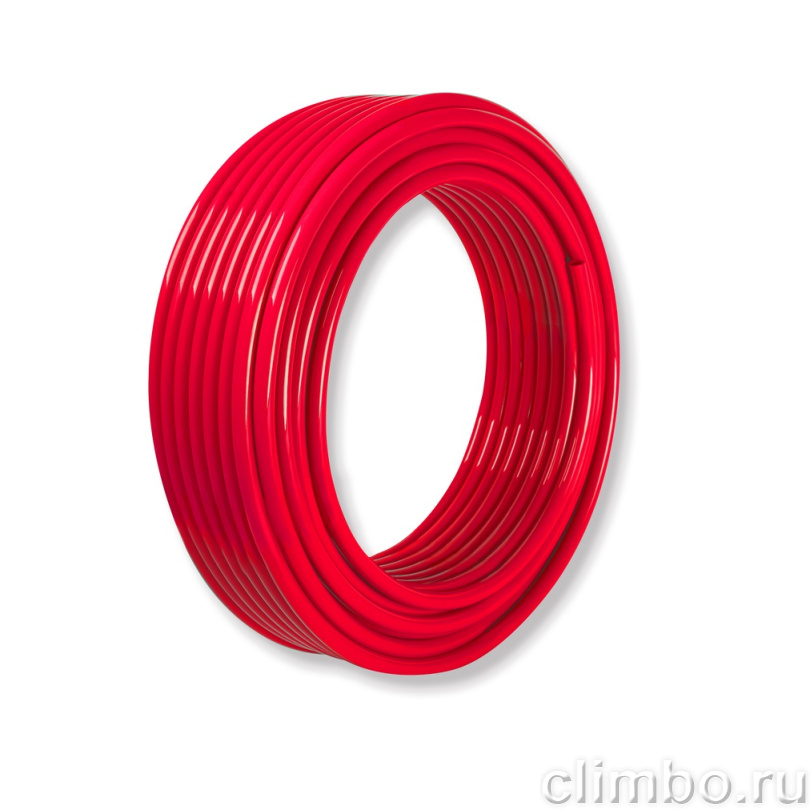 Труба из сшитого полиэтилена ROMMER PEX с кислородным слоем, красная, 16х2,0 (бухта 500 метров) — фото, детали конструкции