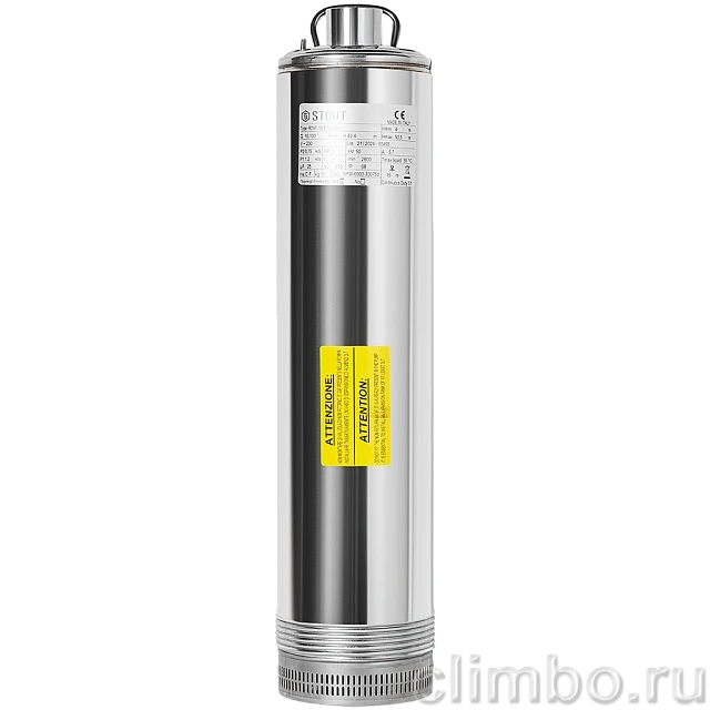 Насос колодезный с электронной регулировкой STOUT кабель 20 м, 230V, Q=90 л/мин, H=45 м — фото, детали конструкции