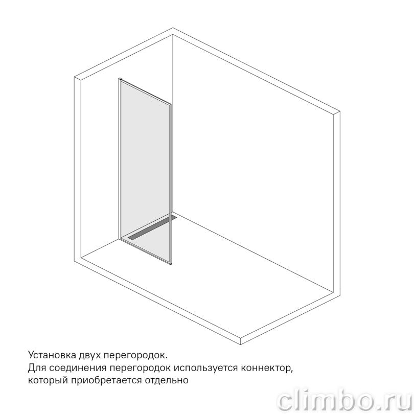 Душевая перегородка Walk In, графитовая, 120x195, Slide, IDDIS — фото товара