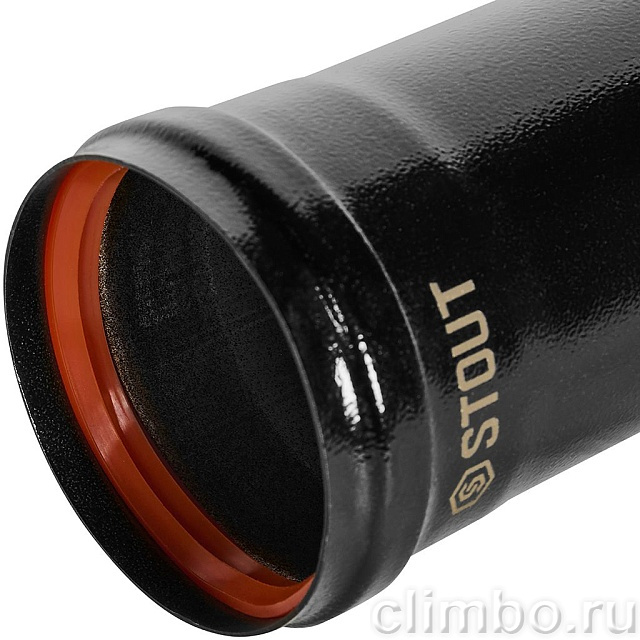 STOUT SCR-0080-601000 STOUT Удлинитель дымохода традиц. D80(п-м), L1000, ЧЕРНЫЙ — фото, детали конструкции
