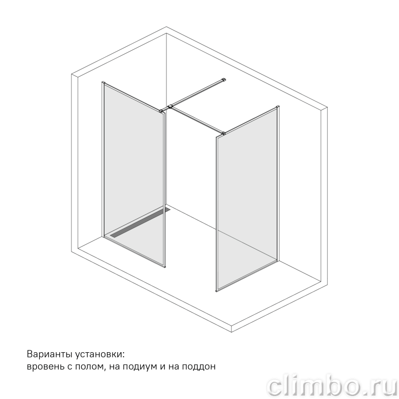 Душевая перегородка Walk In, черный 80x195, Slide, IDDIS, SLI8BS8i23 — фото товара