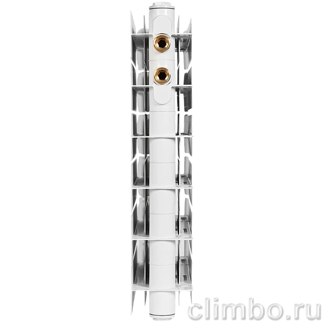Радиатор биметаллический STOUT TITAN VENTIL 350 10 секций нижнее правое подключение — фото, детали конструкции