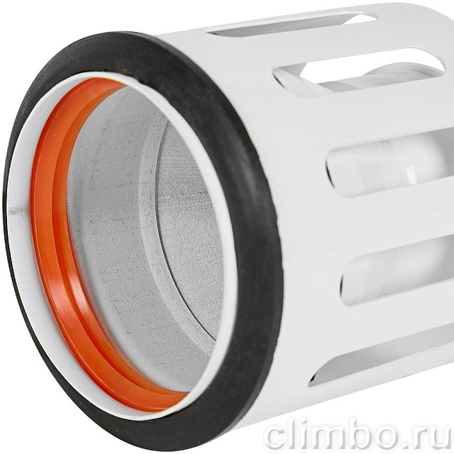 STOUT SCR-0080-250008 STOUT Адаптер моноблочный традиц. для перех. с D60(м)/100(п) на D80(м) с забором воздуха из помещения (без хомута и фланца) — фото, детали конструкции