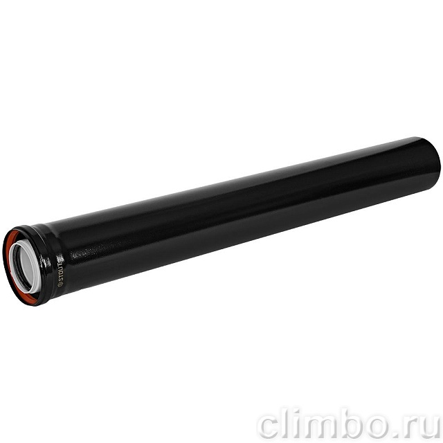 STOUT Удлинитель дымохода конденсац. коакс. D80(п-м)/125(п-м), L1000, ЧЕРНЫЙ — фото, детали конструкции