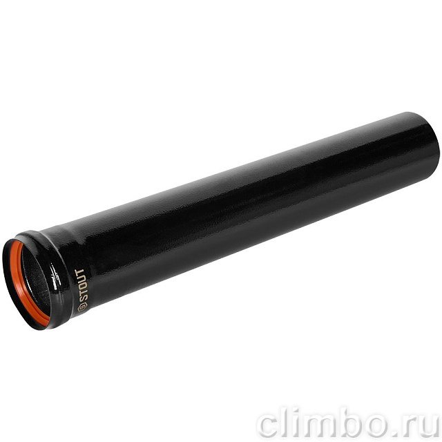 STOUT Удлинитель дымохода традиц. D80(п-м), L500, ЧЕРНЫЙ — фото, детали конструкции