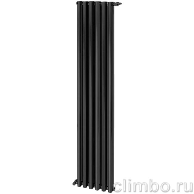Радиатор алюминиевый STOUT Anteprima 2000 6 секции универсальное подключение (черный) — фото, детали конструкции