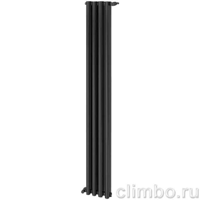 Радиатор алюминиевый STOUT Anteprima 2000 4 секции универсальное подключение (черный) — фото, детали конструкции
